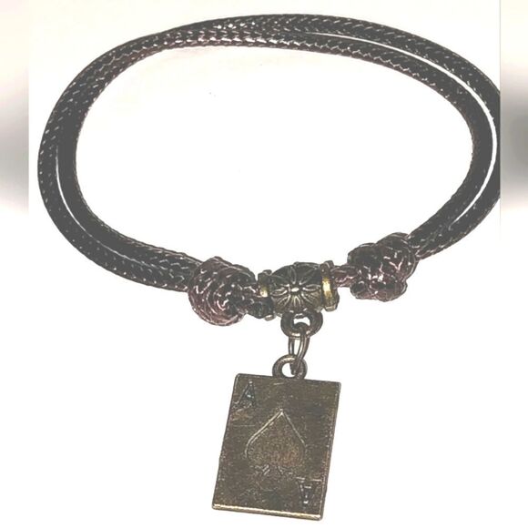 Hand crafted unisex Brown Ace bracelet - Picture 9 of 10